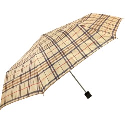 Small beige checkered umbrella