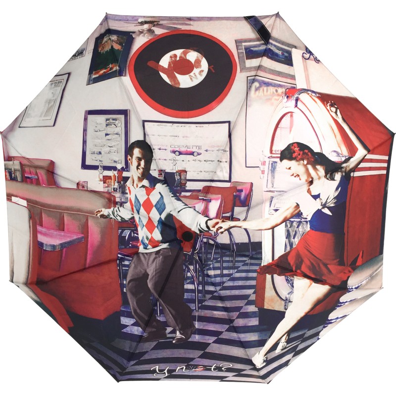 Small easymatic light Rock'n Roll umbrella