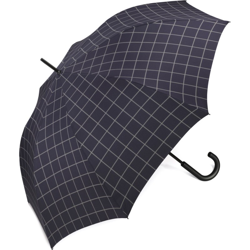 Esprit long checkered umbrella with cane