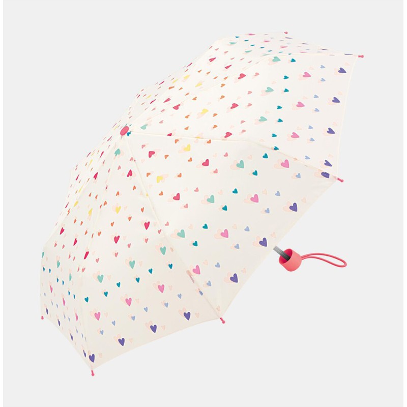 Small children's umbrella with hearts and cane