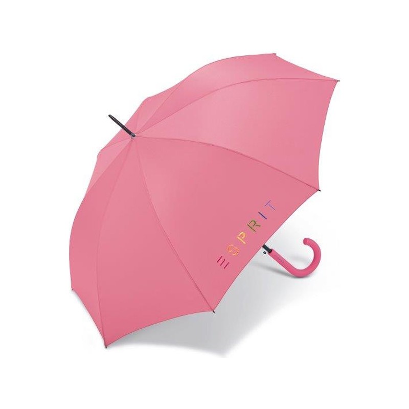 Long parapluie uni logo Esprit avec canne