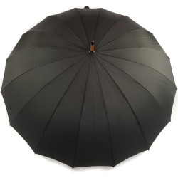 Long black 16-rib umbrella...