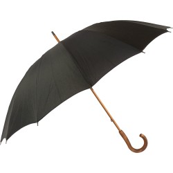 Long black 16-rib umbrella...