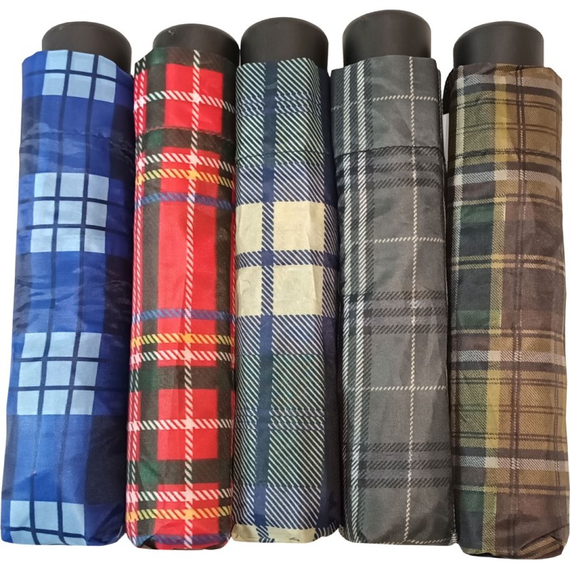 Small mini primo Scottish check umbrella