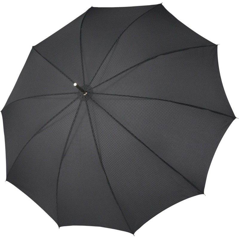 Long black carbonsteel men's umbrella with gray stars a