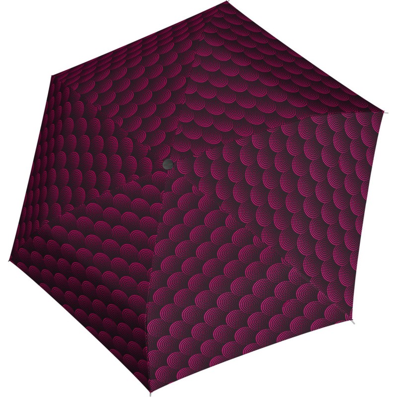 Small carbonsteel mini slim Twister umbrella with polka dots