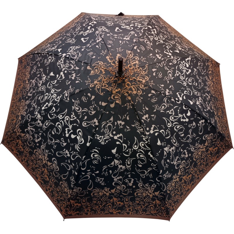 Long checkered fiber stabil AC umbrella with cane