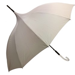 Long beige pagoda umbrella...