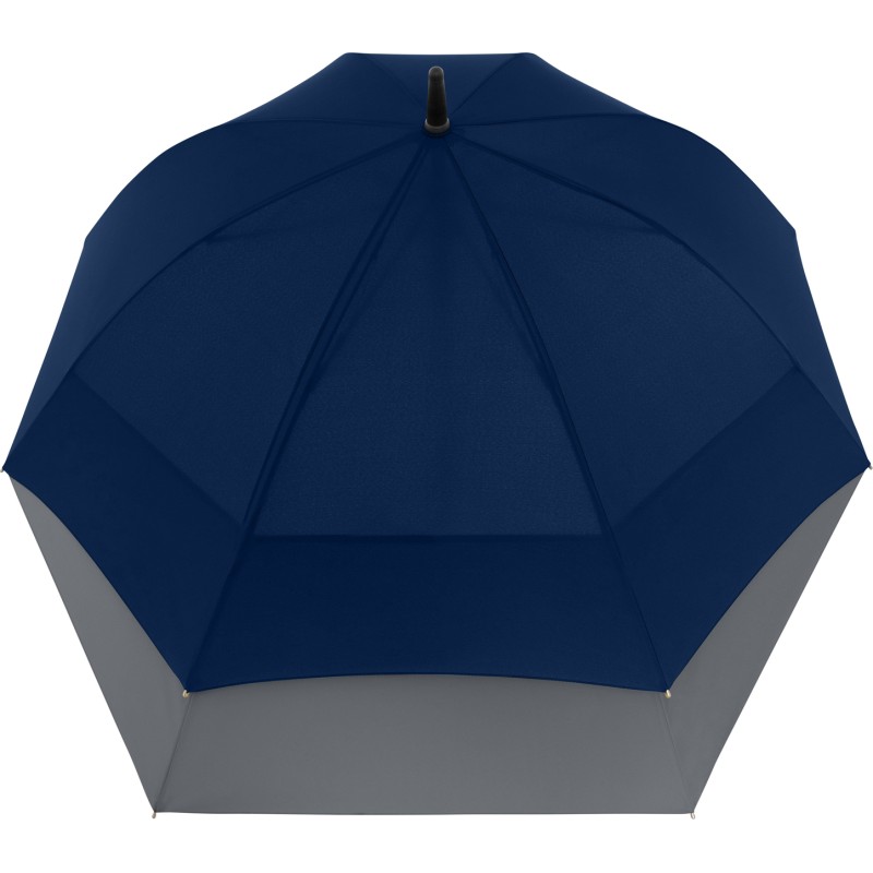 Lange parapluie bicolore marine/gris