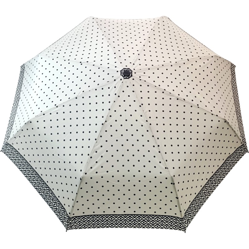 Small carbonsteel magic Nizza umbrella with polka dots