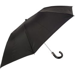 small black umbrella with cane