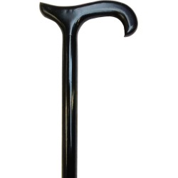 Black wooden cane, matte...