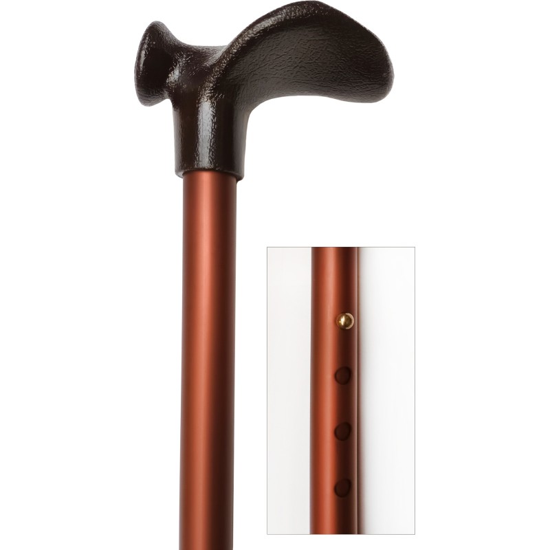 Telescopic cane from 76 to 99cm, bronze aluminum tube,