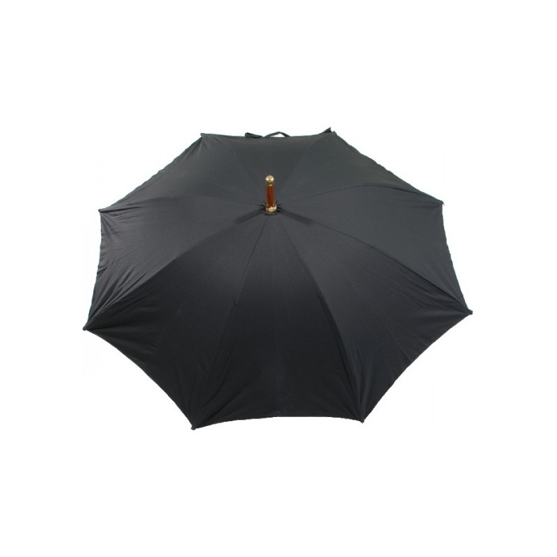 Long parapluie baleines en bambou avec canne en bois