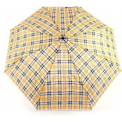 Small beige checkered umbrella