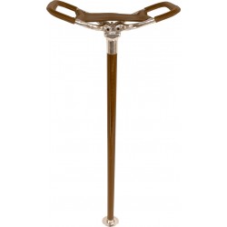 Leather seat cane, with anchor