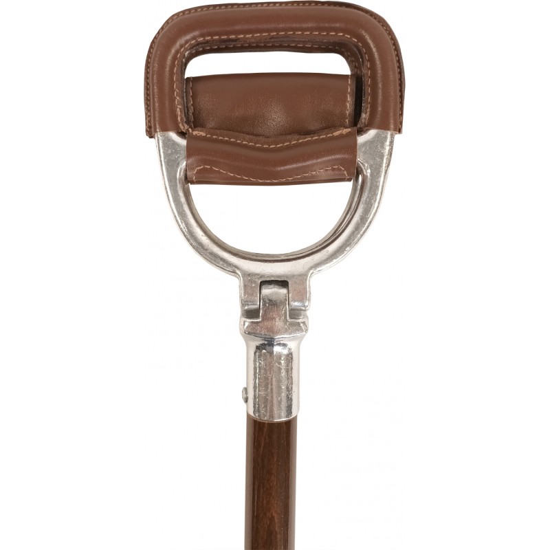 Leather seat cane, with anchor