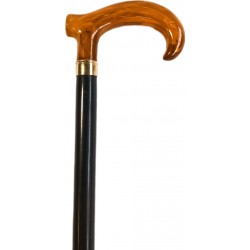 Black wooden cane, golden...