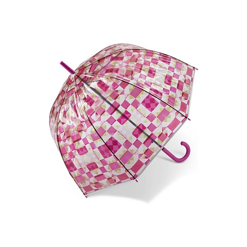 Long parapluie forme cloche Esprit transparent multicolore