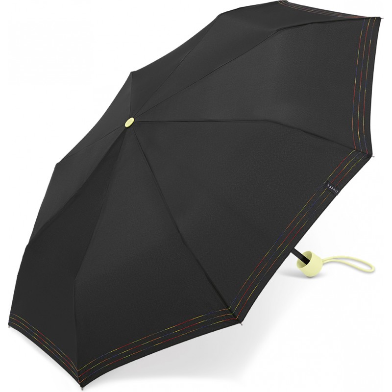 Small black rainbow pop umbrella with fine mult lines