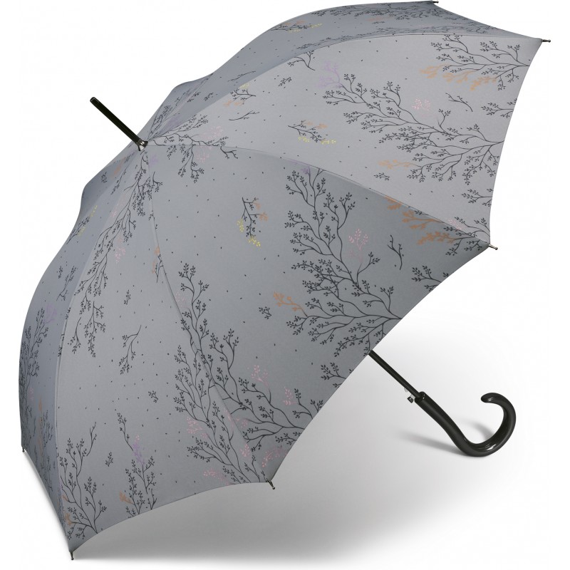 Long parapluie Pierre Cardin imprimé fleuri et canne