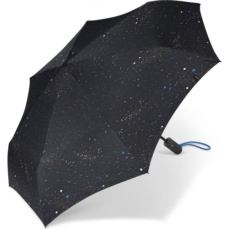 Moyen parapluie uni imprimé étoiles avec canne