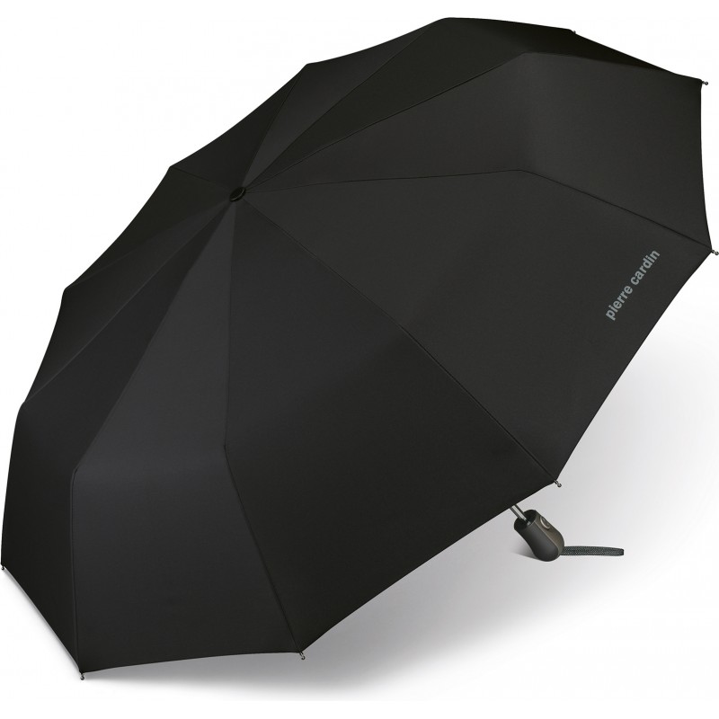 Parapluie de poche Pierre Cardin noir poignée droite