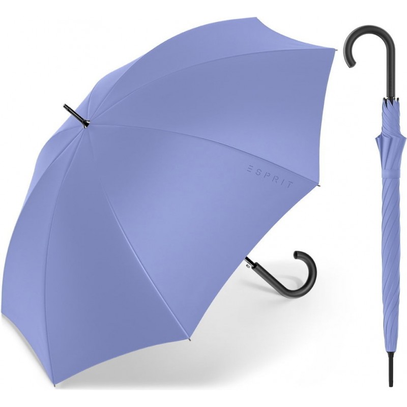 Long parapluie Esprit uni avec canne